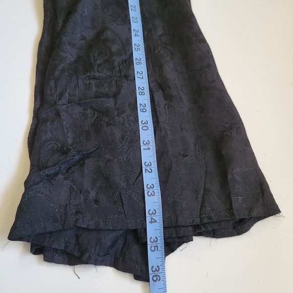 Vntg Nitin NY Jacquard Maxi Dress in Black Size Medium? - Picture 2 of 7
